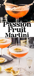 passion fruit martini cocktails