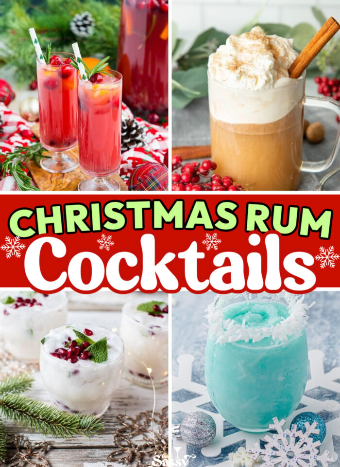 christmas rum cocktails